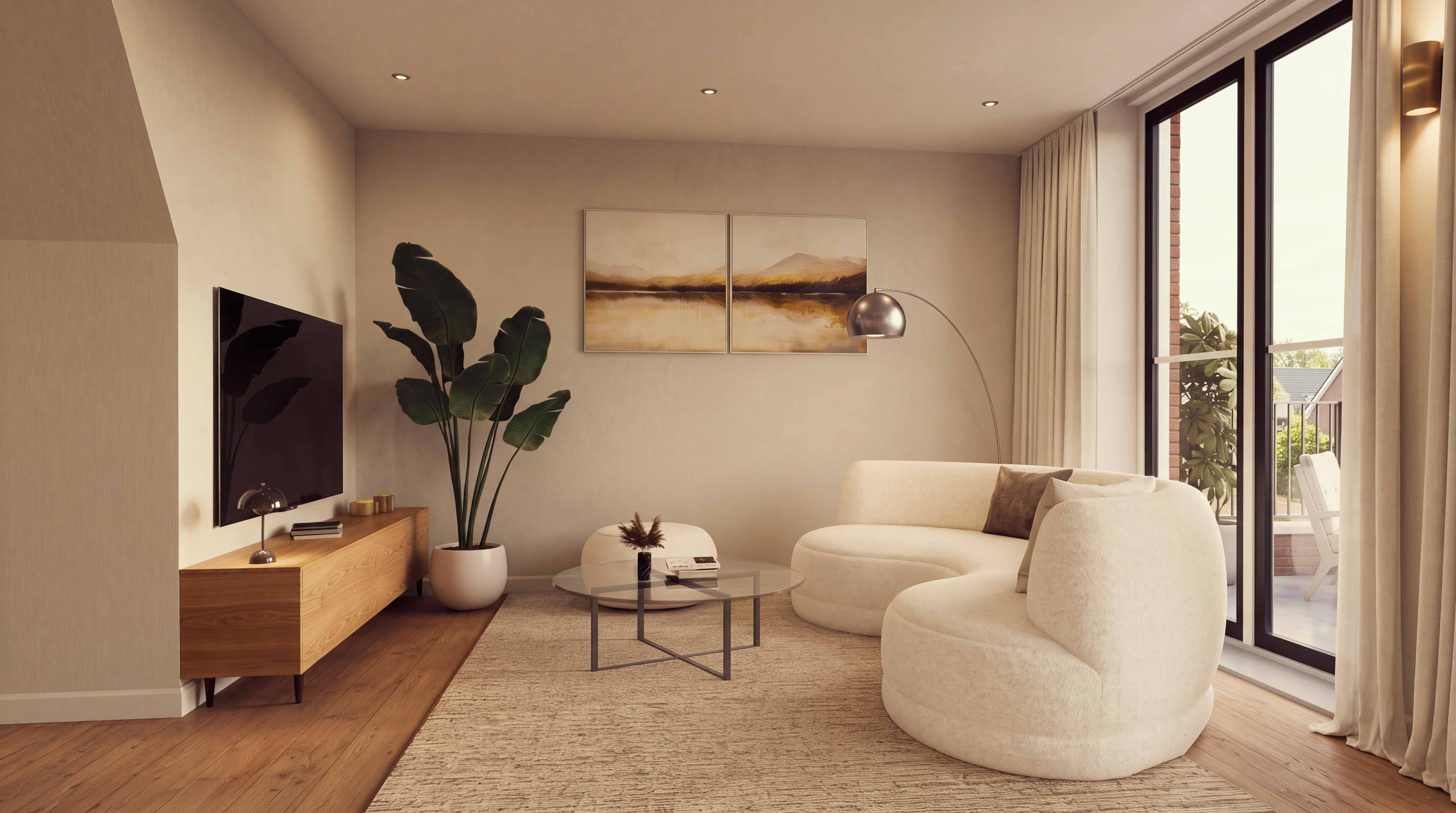 Woonkamer penthouse BNR 14